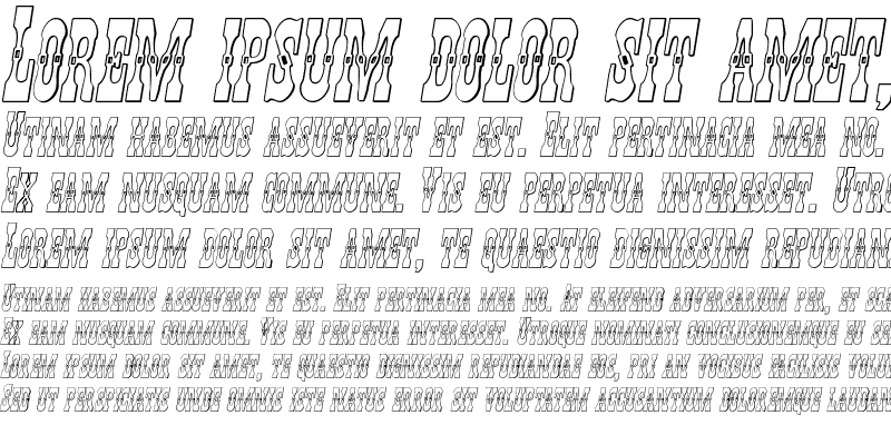 Sample of Younger Brothers 3D Italic