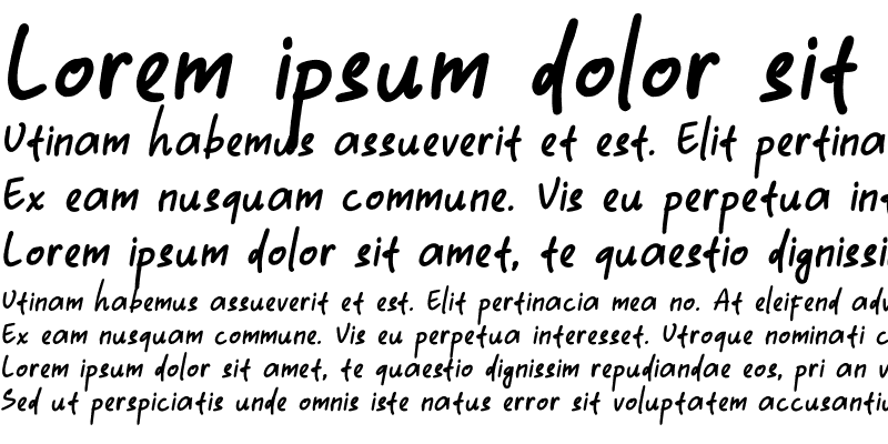 Sample of Yournotes Bold Italic