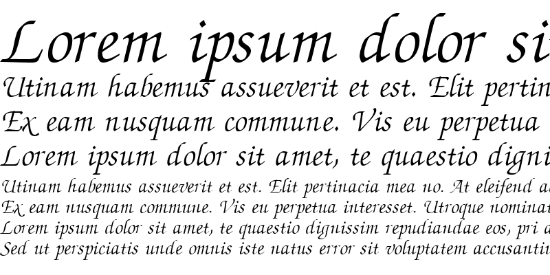 Sample of ZabriskieScript Italic