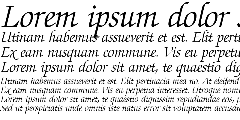 Sample of ZabriskieScriptSwash Italic