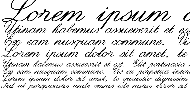 Sample of zai Italic Hand Calligraphy