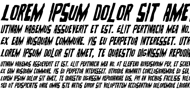 Sample of Zakenstein Italic