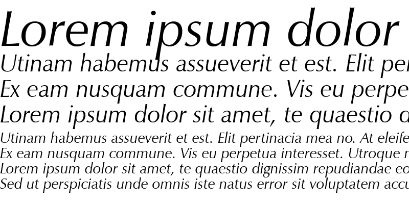 Sample of Zap Italic
