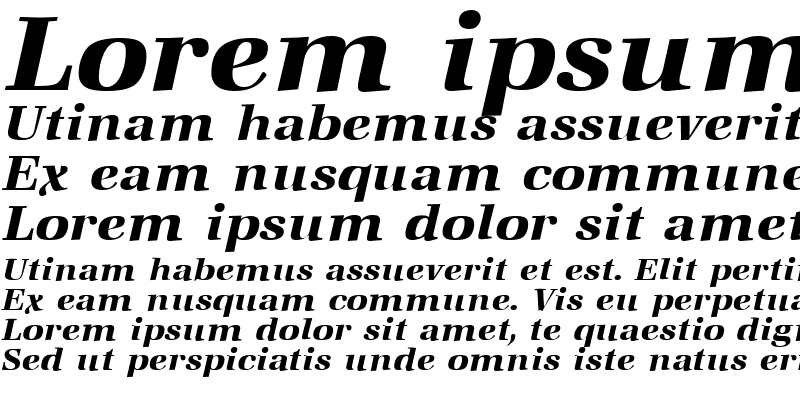 Sample of Zapf Bold Italic