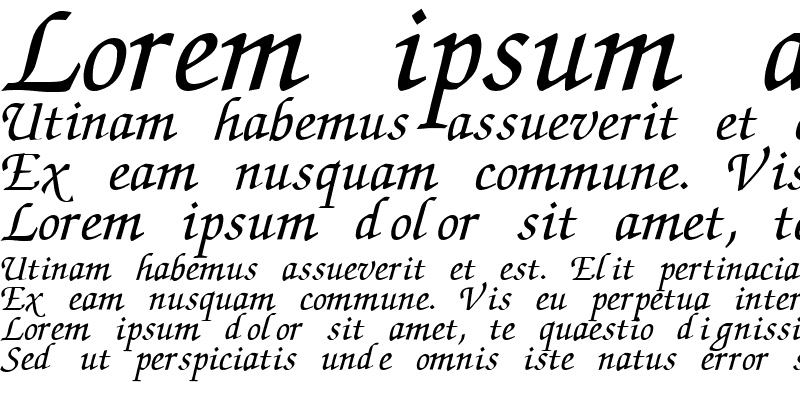 Sample of Zapf Chancery Italic