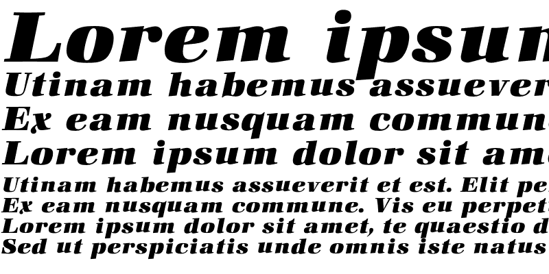 Sample of Zapf Heavy Italic