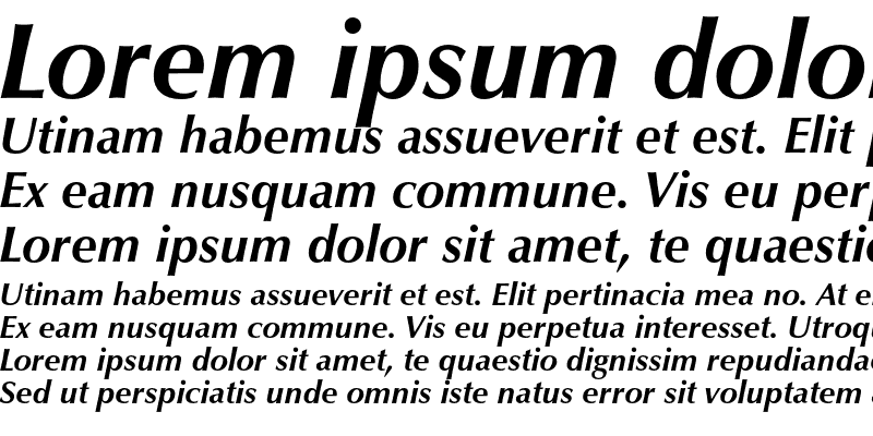 Sample of Zapf Humanist 601 Bold Italic