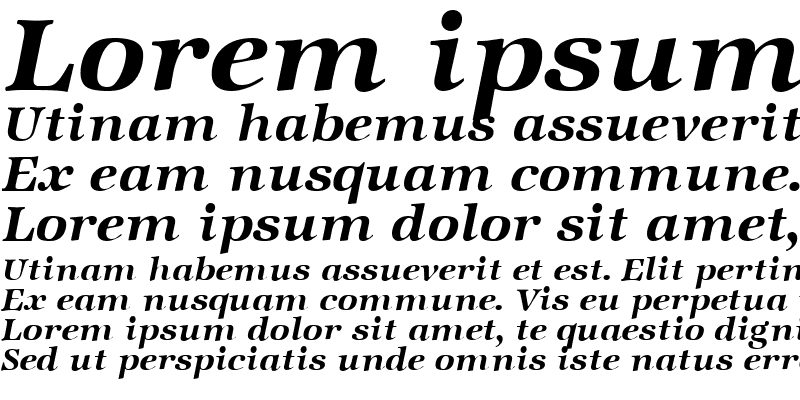 Sample of Zapf International Bold Italic
