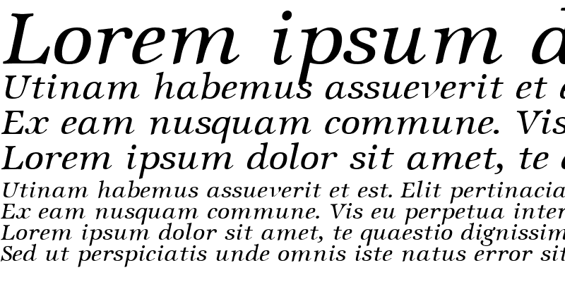 Sample of Zapf International Italic