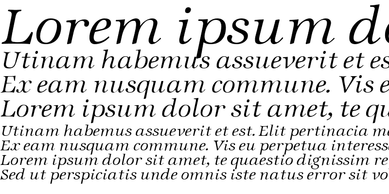 Sample of Zapf International Light Italic