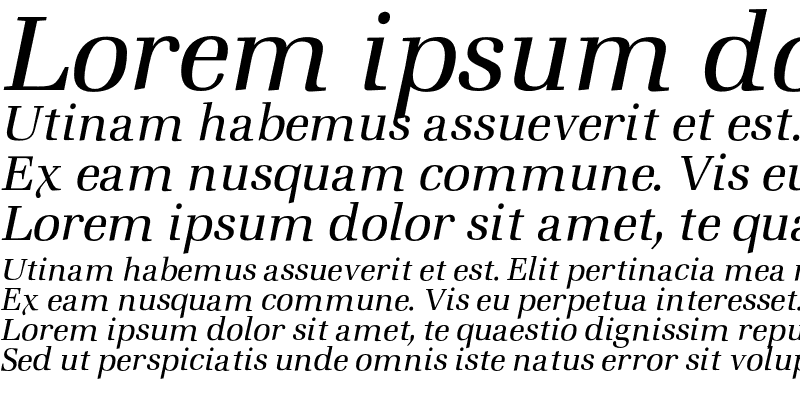 Sample of Zapf Light Italic