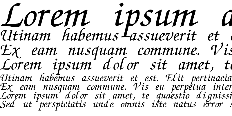 Sample of Zapf Russ Italic