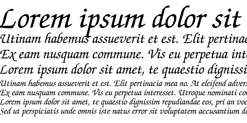 Sample of ZapfChan MdIt BT Medium Italic