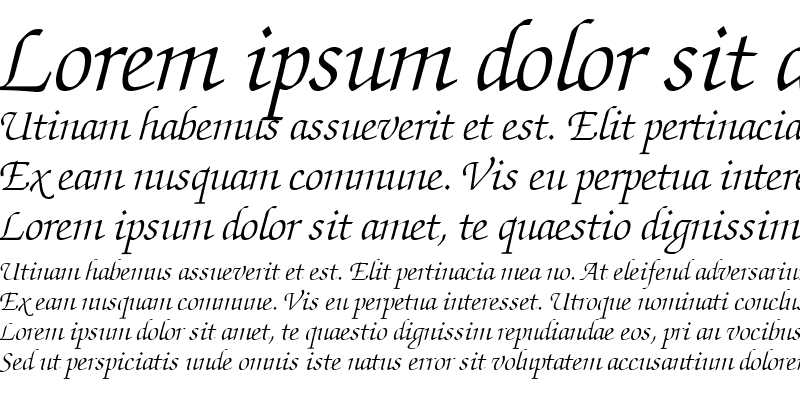 Sample of ZapfChancery LT Light Italic