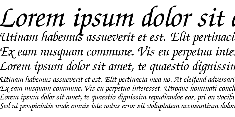 Sample of ZapfChancery LT Roman Italic