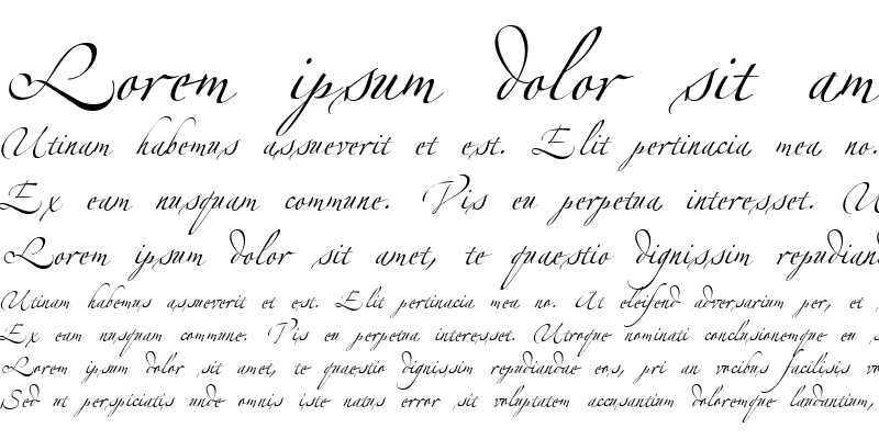 Sample of Zapfino Linotype Four