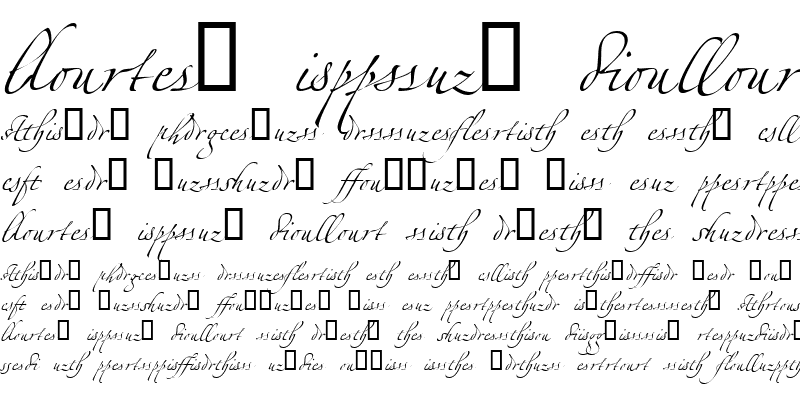 Sample of Zapfino Linotype Ligature