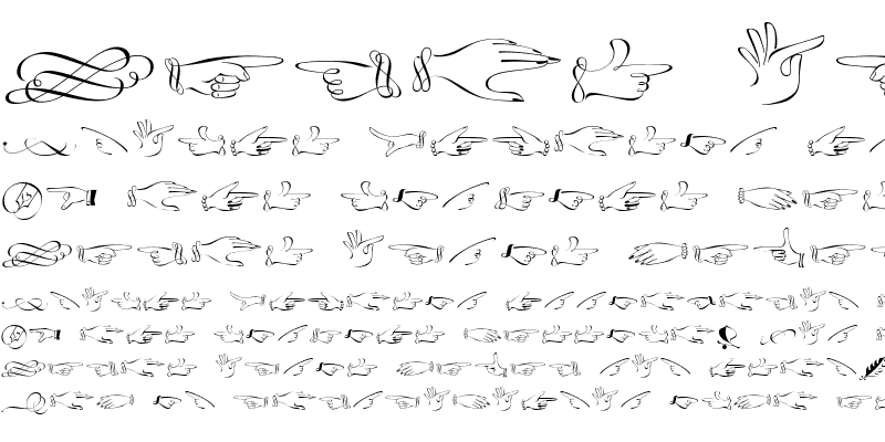Sample of Zapfino Linotype Ornaments Regular