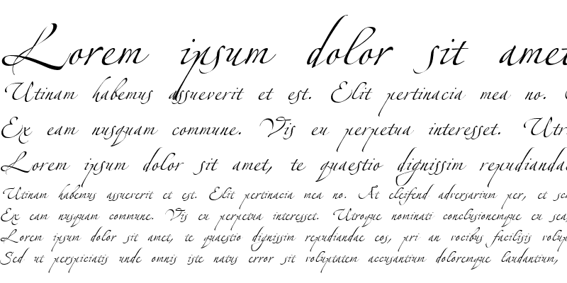Sample of Zapfino Linotype Three