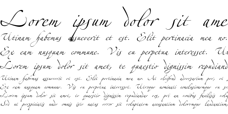 Sample of Zapfino Linotype Two