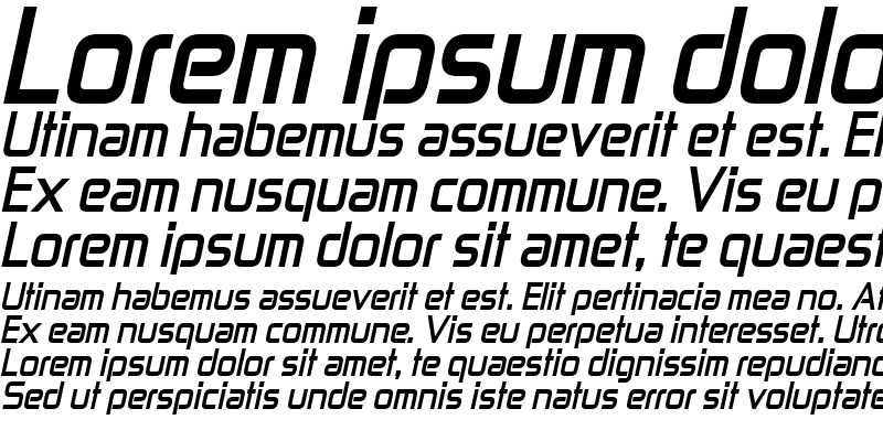 Sample of Zekton Bold Italic