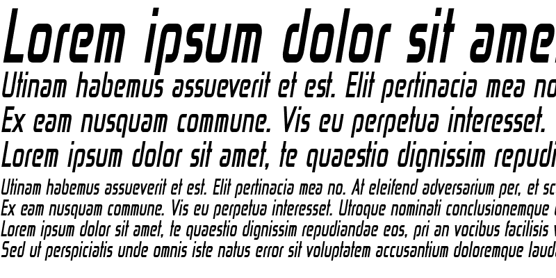 Sample of Zekton Condensed Bold Italic