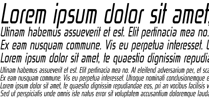 Sample of Zekton Condensed Italic