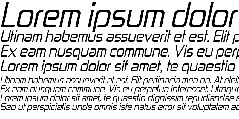 Sample of Zekton Italic
