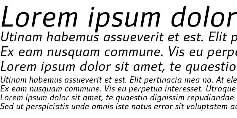 Sample of Zemestro Std Bk Italic