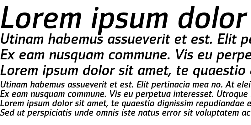 Sample of Zemestro Std Italic