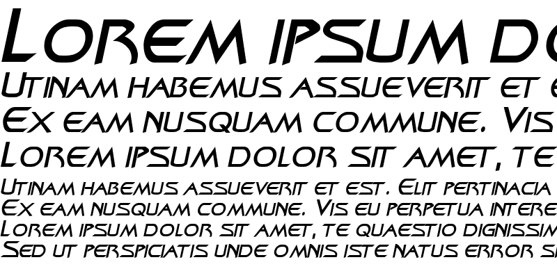 Sample of Zenon Italic
