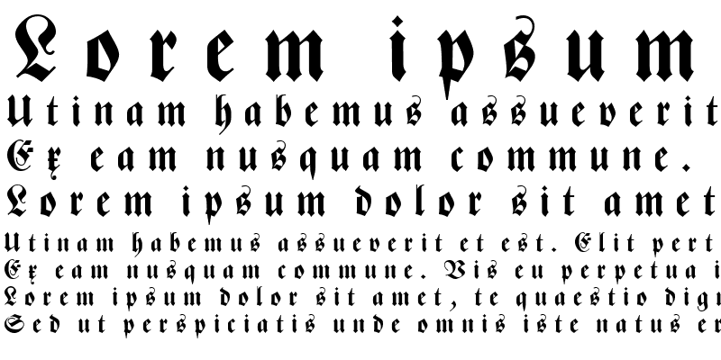 Sample of Zentenar Fraktur UNZ1L Bold Italic