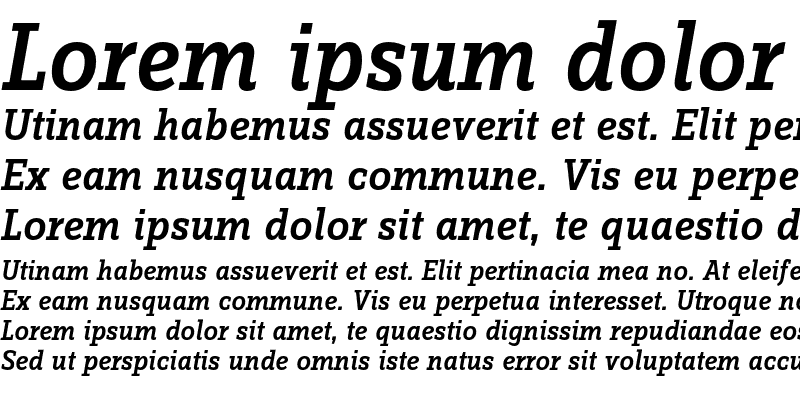 Sample of ZineSlabDis Medium Italic