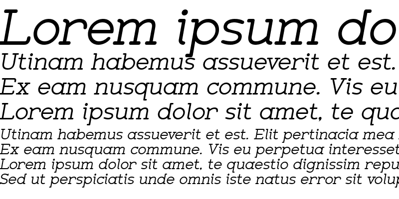 Sample of Zolano Serif BTN Oblique