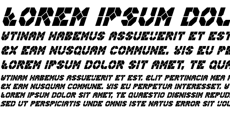 Sample of Zoom Runner Condensed Italic