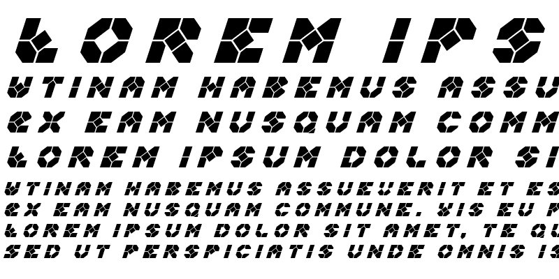Sample of Zoom Runner Title Italic Italic