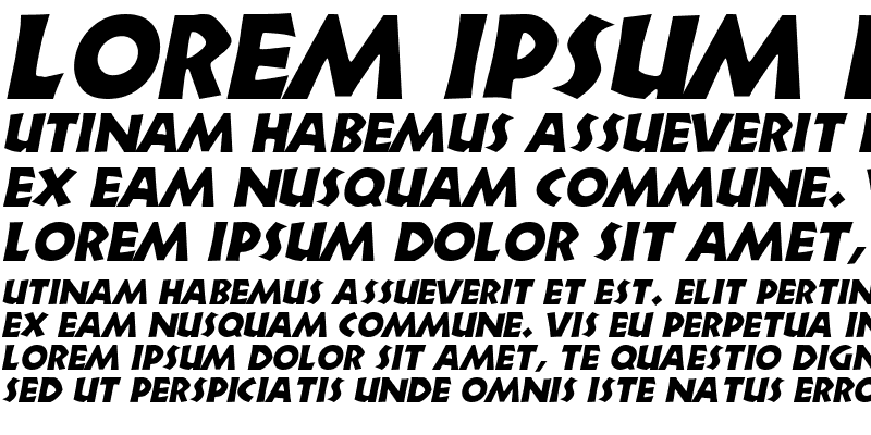 Sample of Zorba Italic