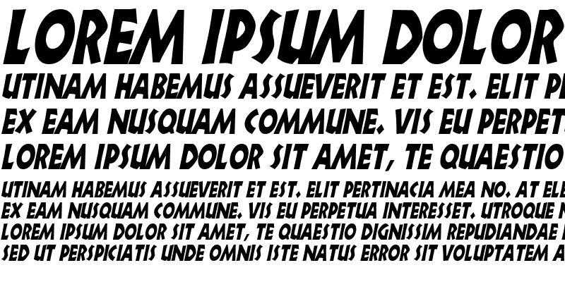 Sample of ZorbaCondensed Italic